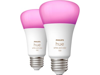 Philips Hue White Light Bulb, A21 16 Million Colors 10.5W E26, 2/Pack  (563361)