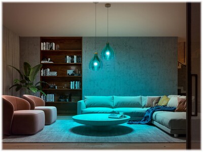 Philips Hue White Starter Kit, A19 16 Million Colors 10.5W E26  (563296)