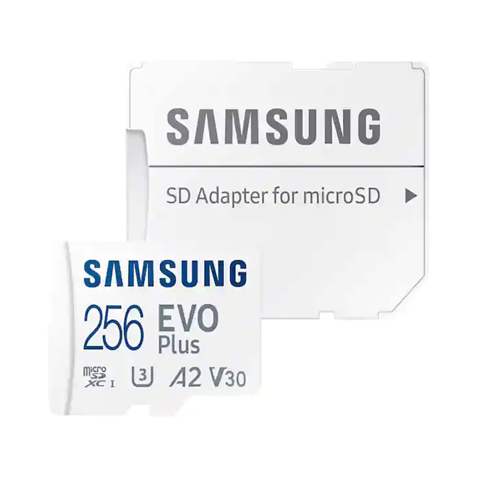 Samsung EVO Plus 256GB microSDXC Memory Card with Adapter, Class 10, UHS-I, V30 (MB-MC256KA/AM)