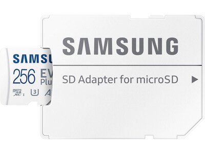 Samsung EVO Plus 256GB microSDXC Memory Card with Adapter, Class 10, UHS-I, V30 (MB-MC256KA/AM)