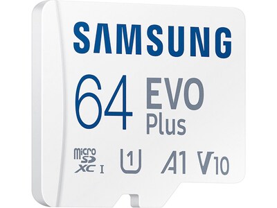 Samsung EVO Plus 64GB microSDXC Memory Card with Adapter, Class 10, UHS-I, V10 (MB-MC64KA/AM)