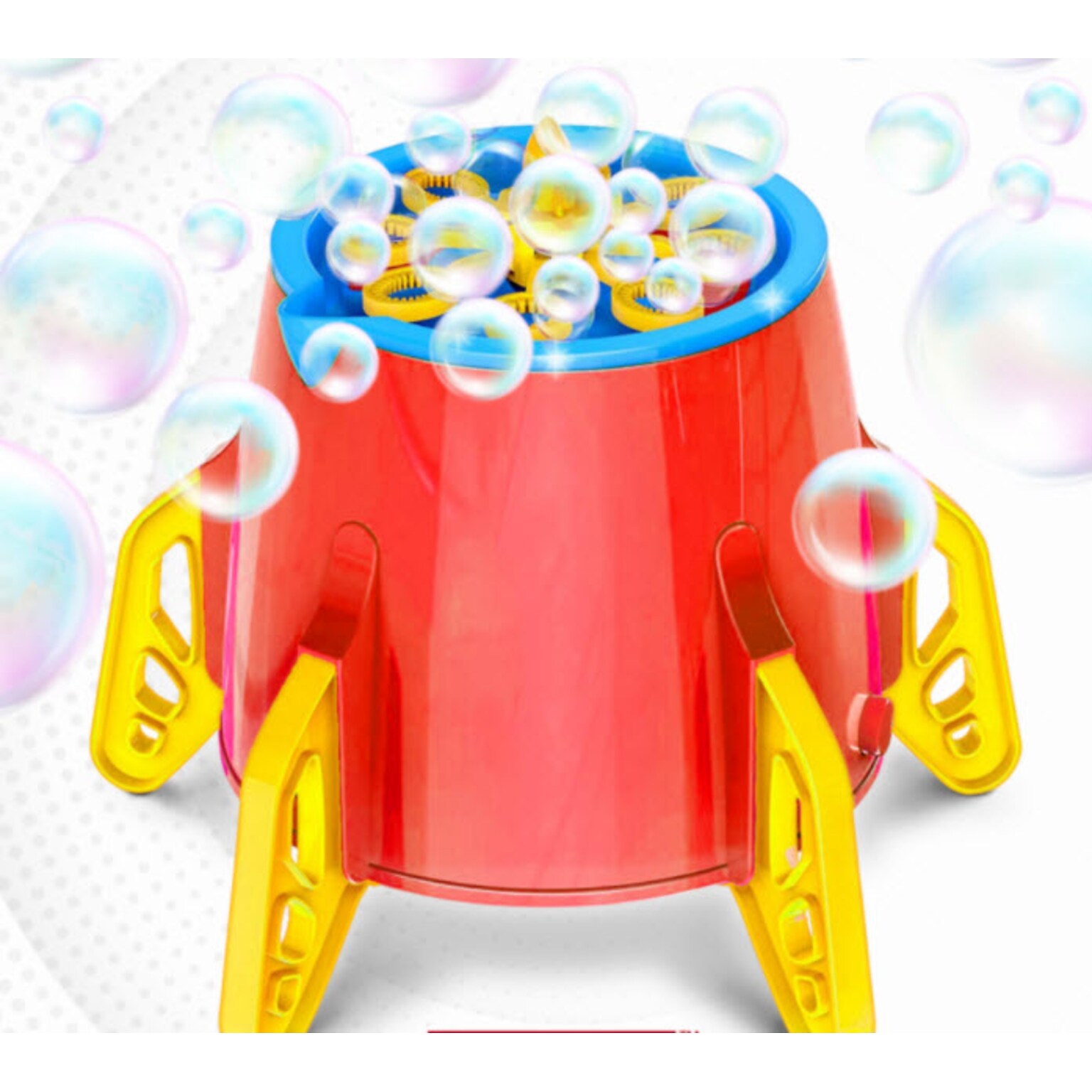 JussStuff Rocket Bubble Machine, Red/Yellow (RFD384365)