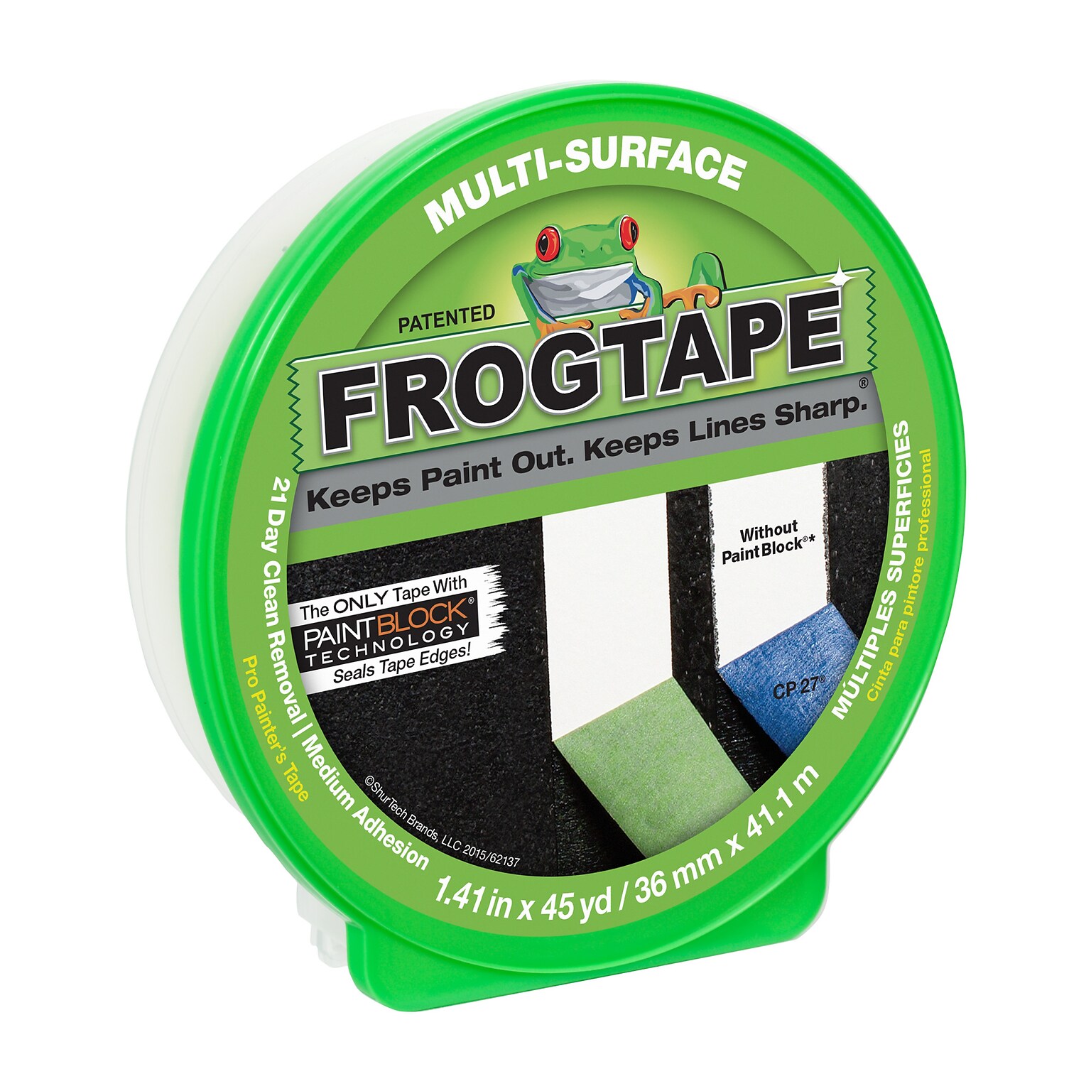 FrogTape Multi-Surface Painter Tape, 1.41 x 45 yds., Green (1396747)