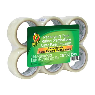 Duck® Brand 1.88 in. x 54.6 yd. Standard Packing Tape, Clear, 6-Pack (240053)