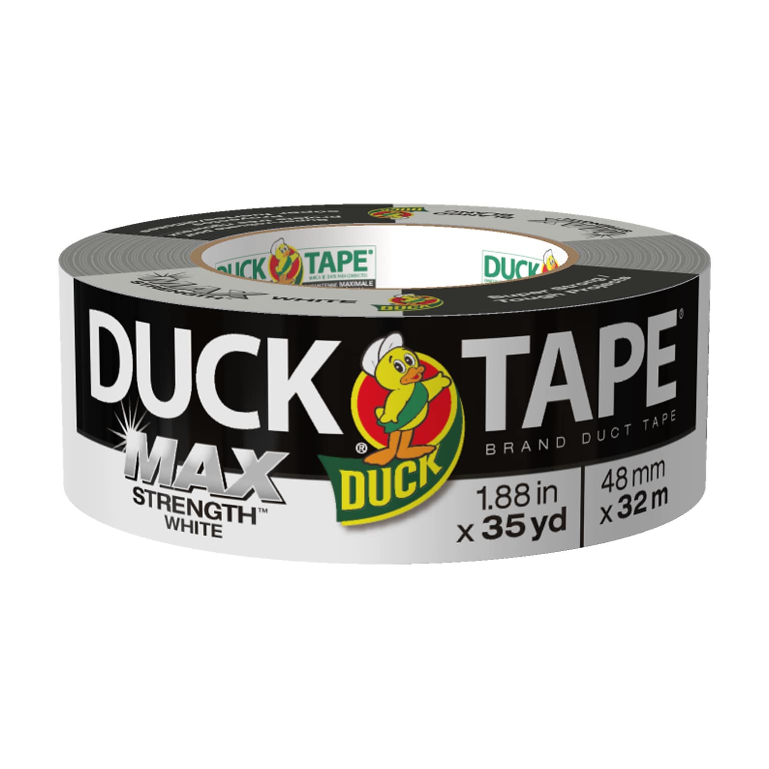 Duck Max Strength® Brand 1.88 in. x 35 yd. Duct Tape, White (240866)
