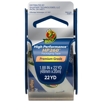 Duck® Brand 1.88 in. x 22.2 yd. HP260™ Packing Tape with Dispenser, Clear (285891)