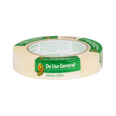 Duck General Purpose Heavy Duty Masking Tape, 0.94" x 60 yds., Beige (286509)