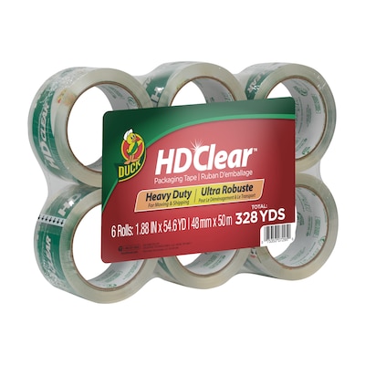 Scotch Heavy Duty Shipping Packing Tape, Clear, Shipping and Packaging  Supplies, 1.88 in. x 54.6 yd., 2 Tape Rolls with 1 Heavy Duty Dispenser