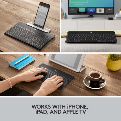 Logitech Keys-to-Go Ultra-Portable Keyboard For iPhone, iPad, and Apple TV, Black