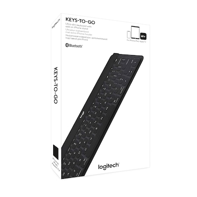 Logitech Keys-to-Go Ultra-Portable Keyboard For iPhone, iPad, and Apple TV, Black