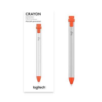 Logitech Crayon Digital Pencil for all iPads (2018 releases and later) with Apple Pencil technology, Intense Sorbet (914-000033)