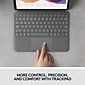 Logitech Folio Touch iPad Keyboard Case with Trackpad for iPad Air (4th and 5th gen), Oxford Gray (920-009952)