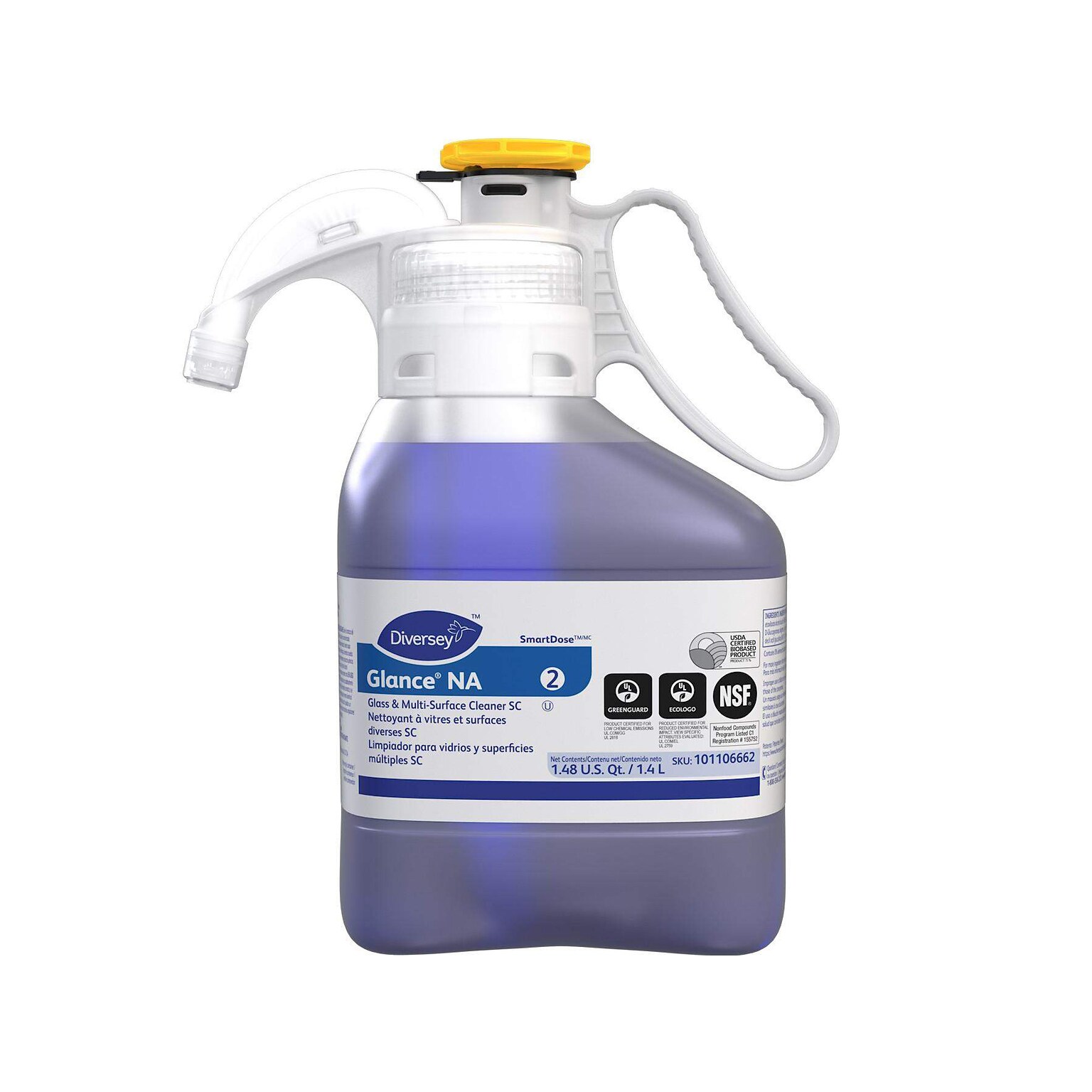 Diversey Glance NA Glass and Multi-Surface Cleaner SC, 47.3 Oz. (101106662)