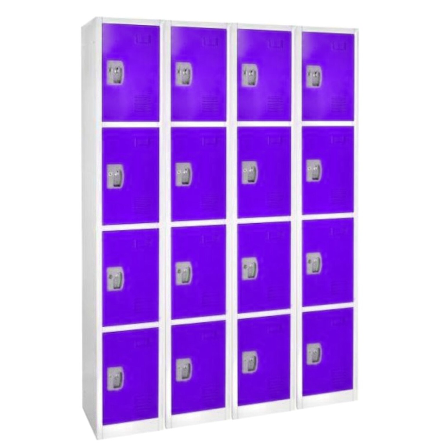 AdirOffice 72 4-Tier Purple Storage Locker, 4/Pack (629-204-PUR-4PK)