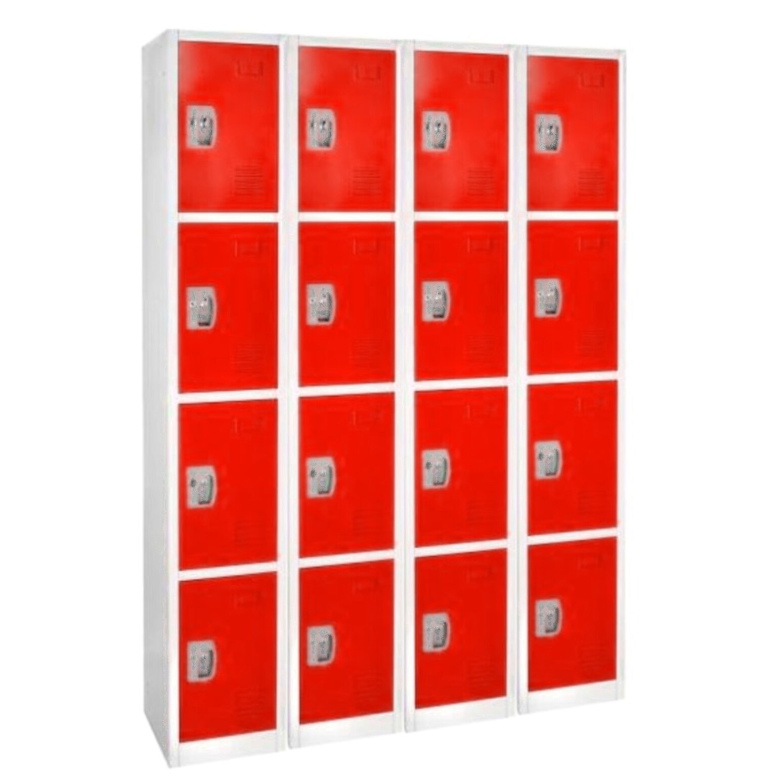 AdirOffice 72 4-Tier Red Storage Locker, 4/Pack (629-204-RED-4PK)