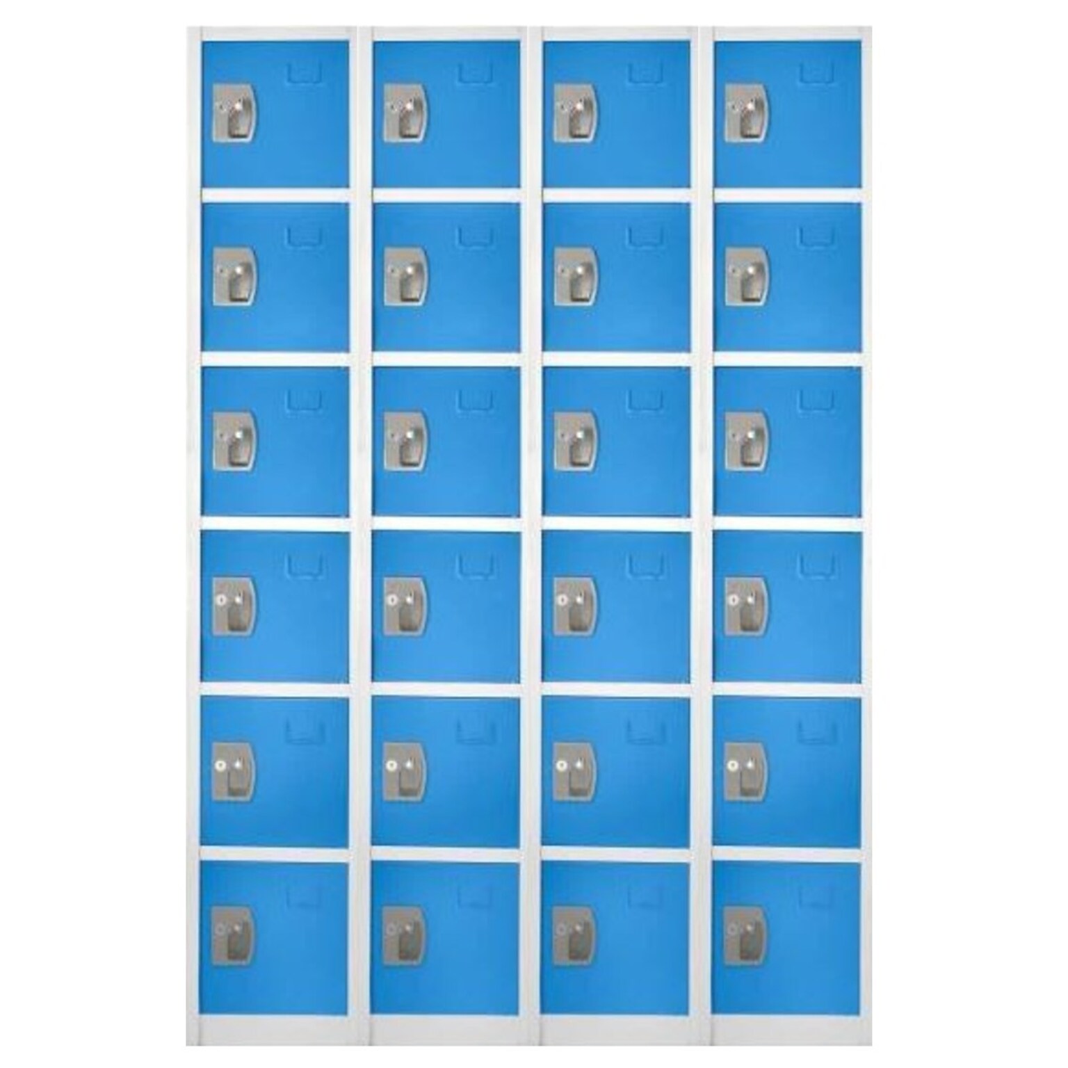 AdirOffice 72 6-Tier Blue Storage Locker, 4/Pack (629-206-BLU-4PK)