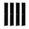 AdirOffice 72 Single Tier Key Lock Black Steel Storage Locker, 4/Pack (629-201-BLK-4PK)