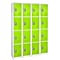 AdirOffice 72 4-Tier Key Lock Green Steel Storage Locker, 4/Pack (629-204-GRN-4PK)