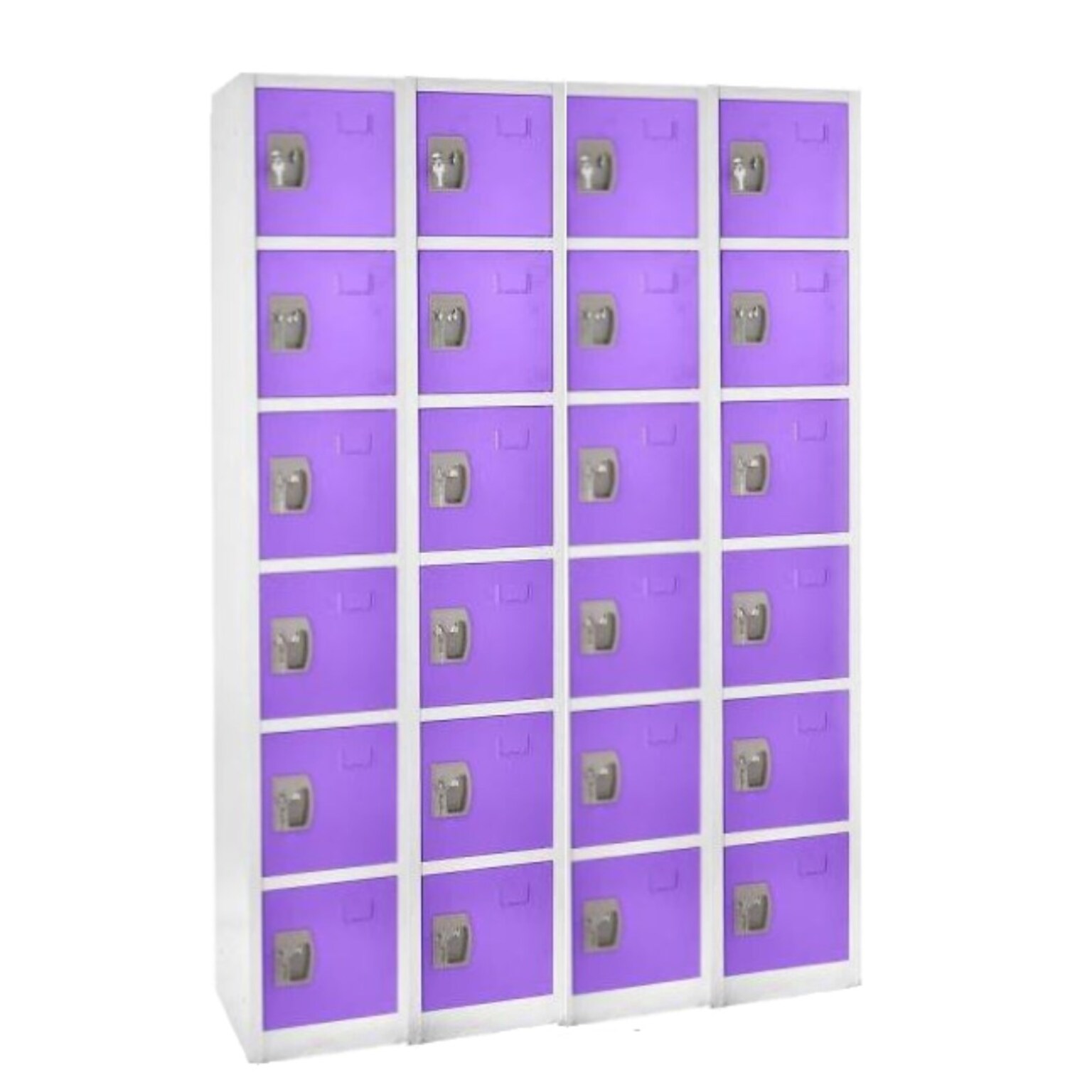 AdirOffice 72 6-Tier Purple Storage Locker, 4/Pack (629-206-PUR-4PK)