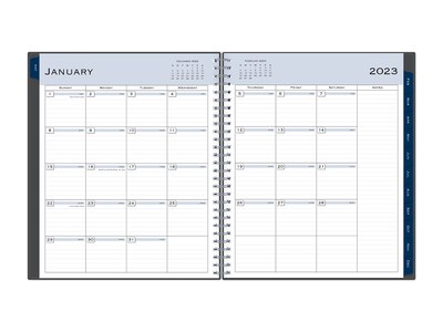 2023 Blue Sky Passages 8 x 10 Monthly Planner, Charcoal Gray (100011-23)