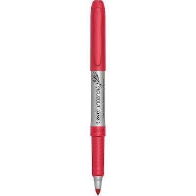 BIC Intensity Permanent Markers, Fine Tip, Red, 12/Pack (GPM11-RED)