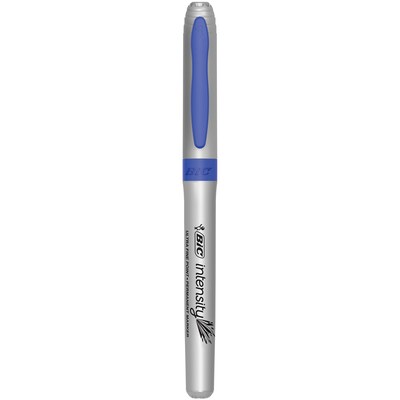 BIC Intensity Permanent Markers, Ultra Fine Tip, Blue, 12/Pack (GPMU11-BLU)