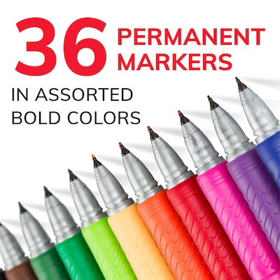 24 BIC Marking Permanent Markers Fashion Colors, Fine Point, Adult