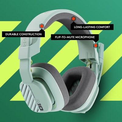 Astro A10 Gen 2 Stereo Over-the-Ear Gaming Headset, Mint (939-002083)