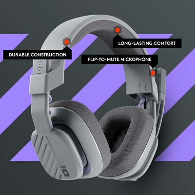 Astro A10 Gen 2 Stereo Over-the-Ear Gaming Headset, Gray (939-002069)