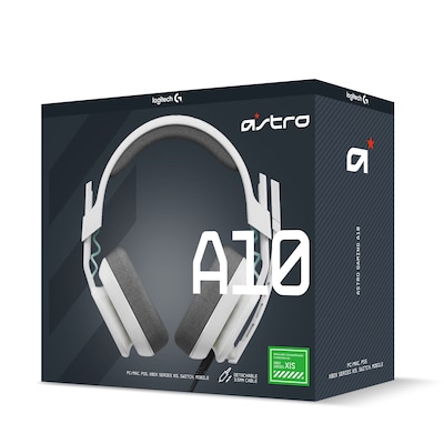 Astro A10 Gen 2 Stereo Over-the-Ear Gaming Headset, White (939-002050)