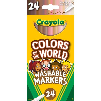 Crayola Marker, Fine Line, Assorted Colors, 24 Per Pack, 4 Packs (BIN587810-4)