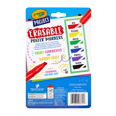 Crayola Metallic Markers, Conical Tip, Assorted, 8/Pack (58-8628