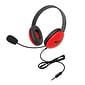 Califone Listening First Headsets with Single 3.5mm Plugs, Red (CAF2800RDT)