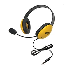 Califone Listening First Headsets with Single 3.5mm Plugs, Yellow (CAF2800YLT)