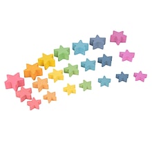 TickiT Rainbow Wooden Stars, Assorted Colors, Set of 21 (CTU73480)