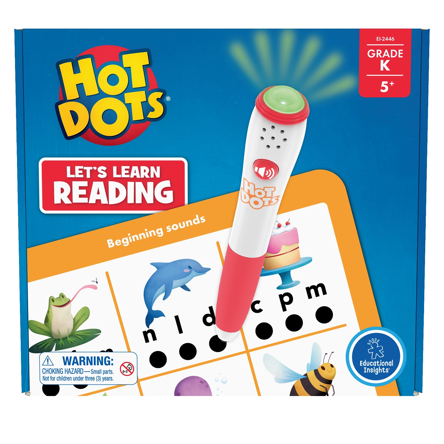 Educational Insights Hot Dots Lets Learn Kindergarten Reading! (EI-2446)