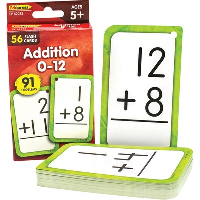 Edupress Addition 0-12 Flash Cards, 56 Cards (EP-62033)