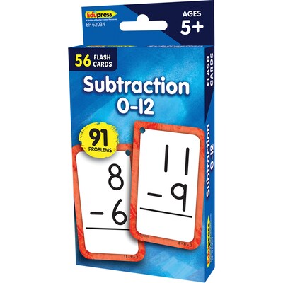 Edupress Subtraction 0-12 Flash Cards, 56 Cards (EP-62034)