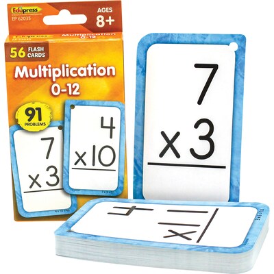 Edupress Multiplication 0-12 Flash Cards, 56 Cards (EP-62035)