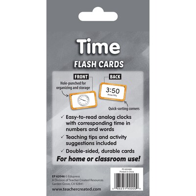 Edupress Time Flash Cards, 56 Cards (EP-62046)