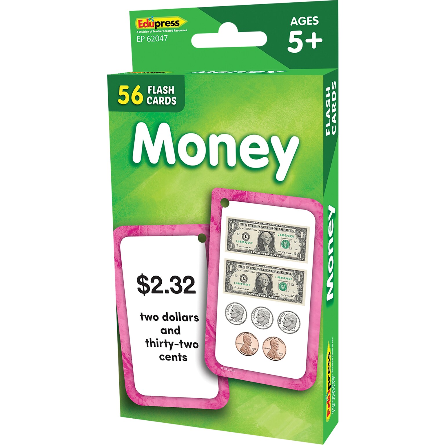Edupress Money Flash Cards, 56 Cards (EP-62047)