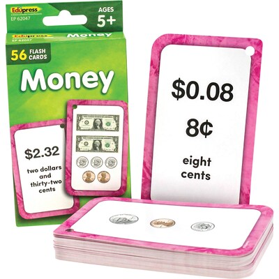 Edupress Money Flash Cards, 56 Cards (EP-62047)