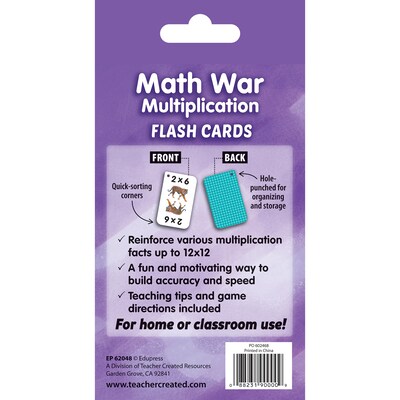 Edupress Math War (Multiplication) Flash Cards, 56 Cards (EP-62048)