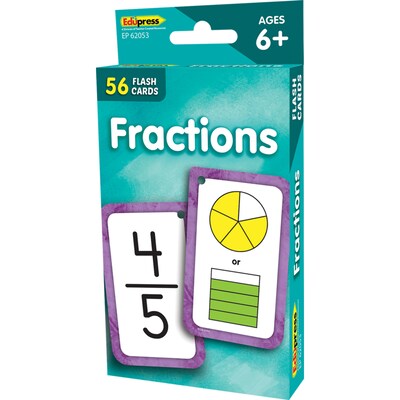 Edupress Fractions Flash Cards, 56 Cards (EP-62053)