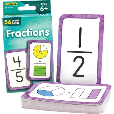 Edupress Fractions Flash Cards, 56 Cards (EP-62053)