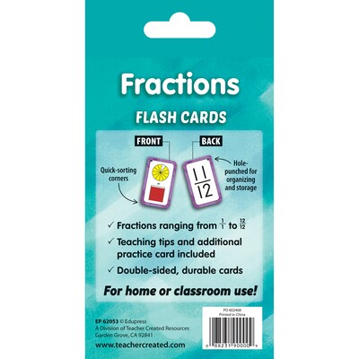 Edupress Fractions Flash Cards, 56 Cards (EP-62053)