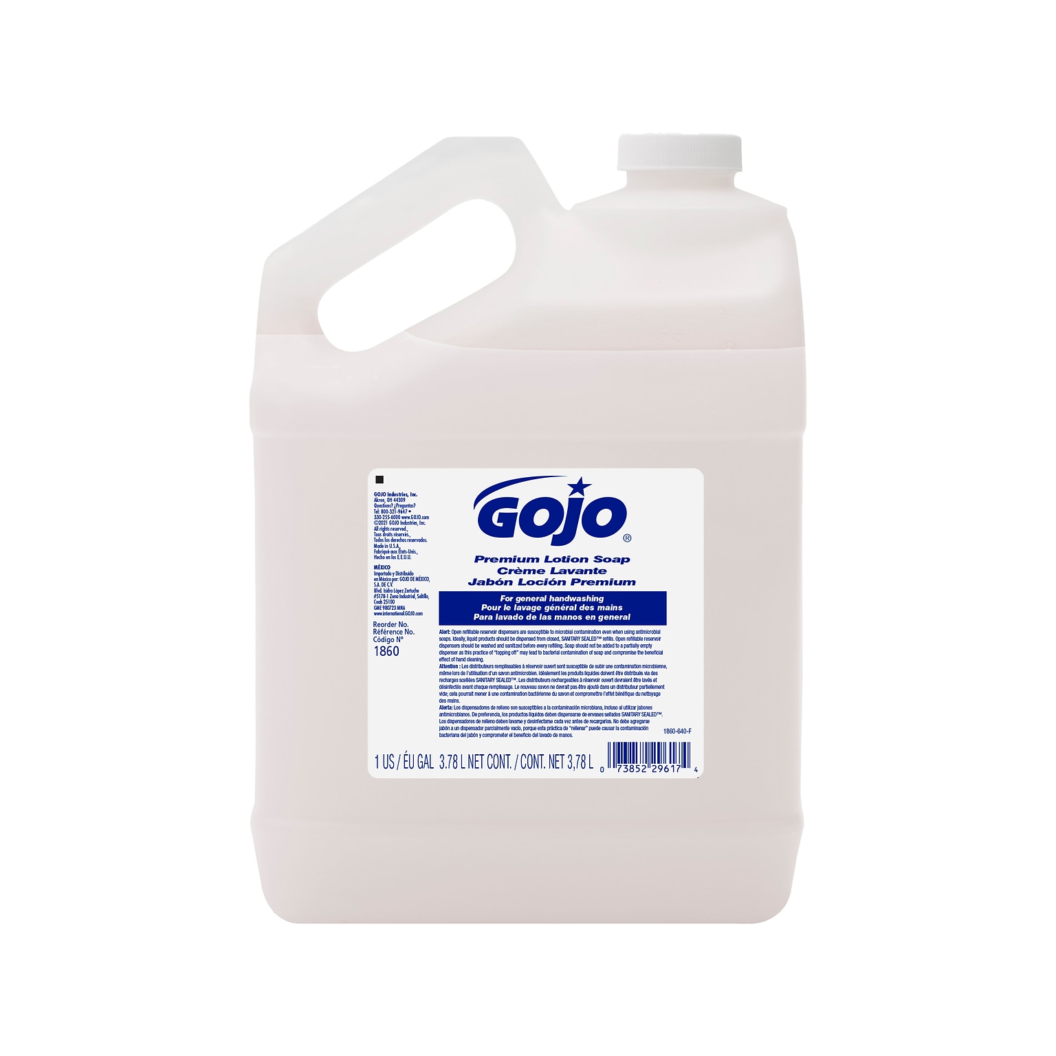 GOJO Premium Liquid Hand Soap Refill, Waterfall Scent, 128 oz. (1860-04)