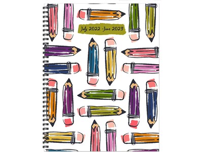2022-2023 TF Publishing Pencil Teacher Planner 8.5 x 11 Academic Weekly & Monthly Planner, Multicolor (AY-TCH-23-9600)