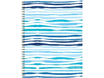 2022-2023 TF Publishing Blue Wavelength 8.5 x 11 Academic Weekly & Monthly Planner, Blue/White (AY-LWM-23-9728)