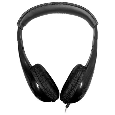 HamiltonBuhl Motive8 Mid-Sized Multimedia Headphone with In-line Volume Control, Black (HECM8BK1)